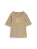 TOM TAILOR CASUAL WOMEN T-shirt crew necck with print Freizeitshirts /-hemden TOM TAILOR CASUAL WOMEN Silver Olive S