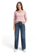 TOM TAILOR CASUAL WOMEN T-shirt stripe henley Freizeitshirts /-blusen TOM TAILOR CASUAL WOMEN