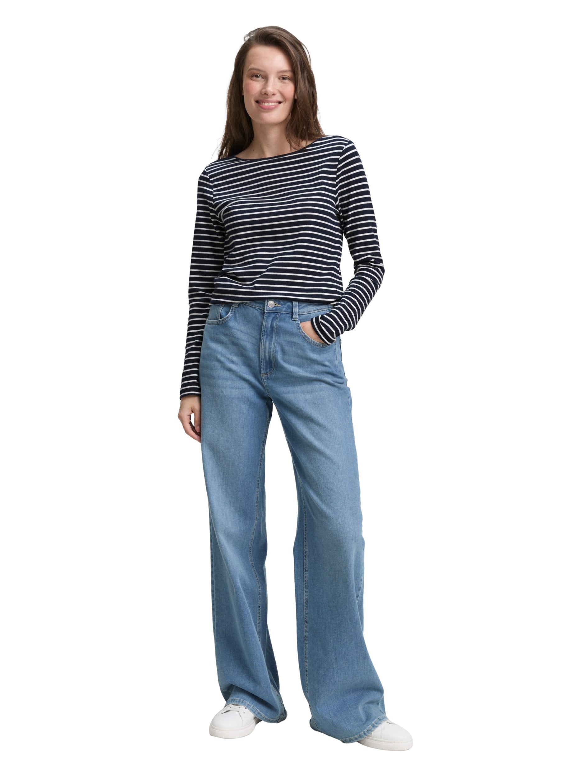 TOM TAILOR CASUAL WOMEN T-shirt striped boatneck Freizeitshirts /-hemden TOM TAILOR CASUAL WOMEN