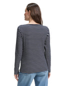TOM TAILOR CASUAL WOMEN T-shirt striped boatneck Freizeitshirts /-hemden TOM TAILOR CASUAL WOMEN
