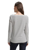 TOM TAILOR CASUAL WOMEN T-shirt striped boatneck Freizeitshirts /-hemden TOM TAILOR CASUAL WOMEN