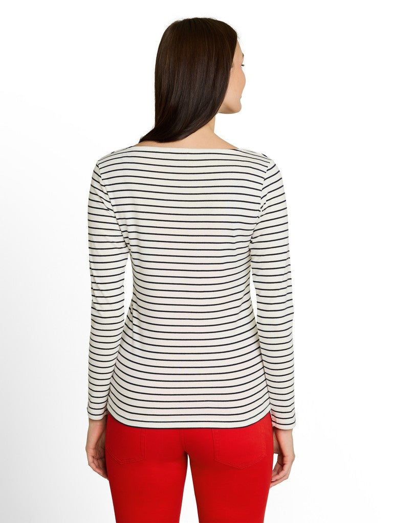 TOM TAILOR CASUAL WOMEN T-Shirt striped boatneck Freizeitshirts /-hemden TOM TAILOR CASUAL WOMEN