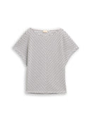 TOM TAILOR CASUAL WOMEN T-shirt structure stripe bias Freizeitshirts /-hemden TOM TAILOR CASUAL WOMEN 39766 XS