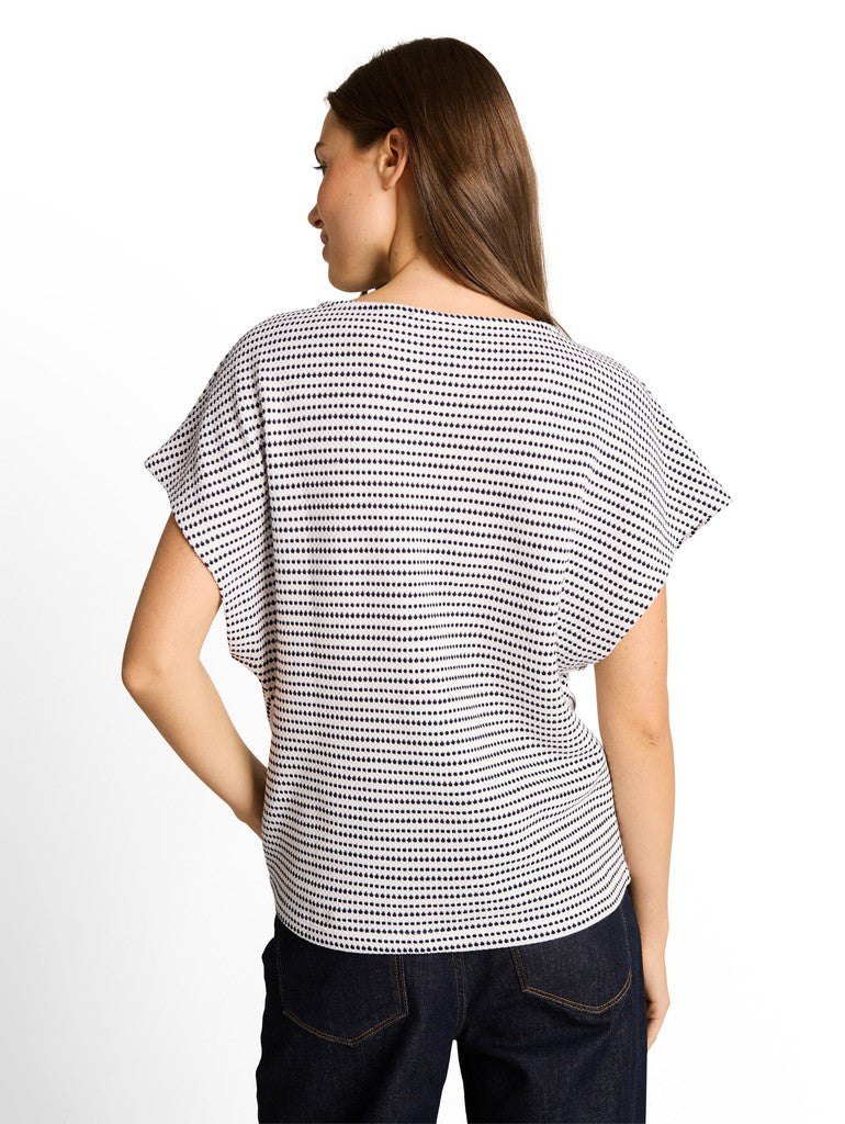 TOM TAILOR CASUAL WOMEN T-shirt structure stripe bias Freizeitshirts /-hemden TOM TAILOR CASUAL WOMEN