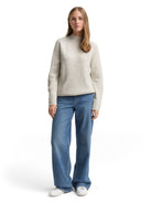 TOM TAILOR DENIM WOMEN cozy mock neck pullover Freizeitpullover TOM TAILOR DENIM WOMEN