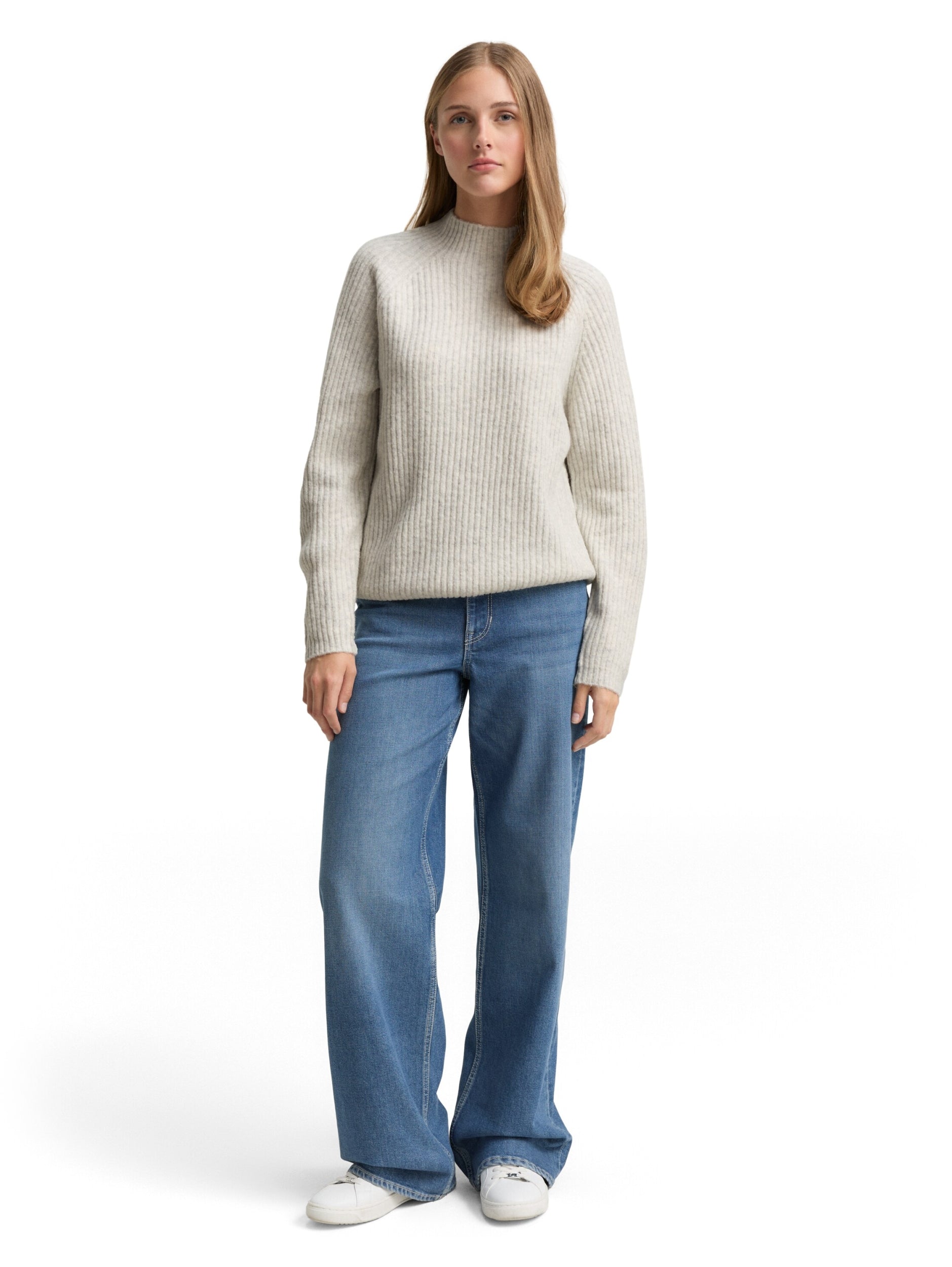TOM TAILOR DENIM WOMEN cozy mock neck pullover Freizeitpullover TOM TAILOR DENIM WOMEN