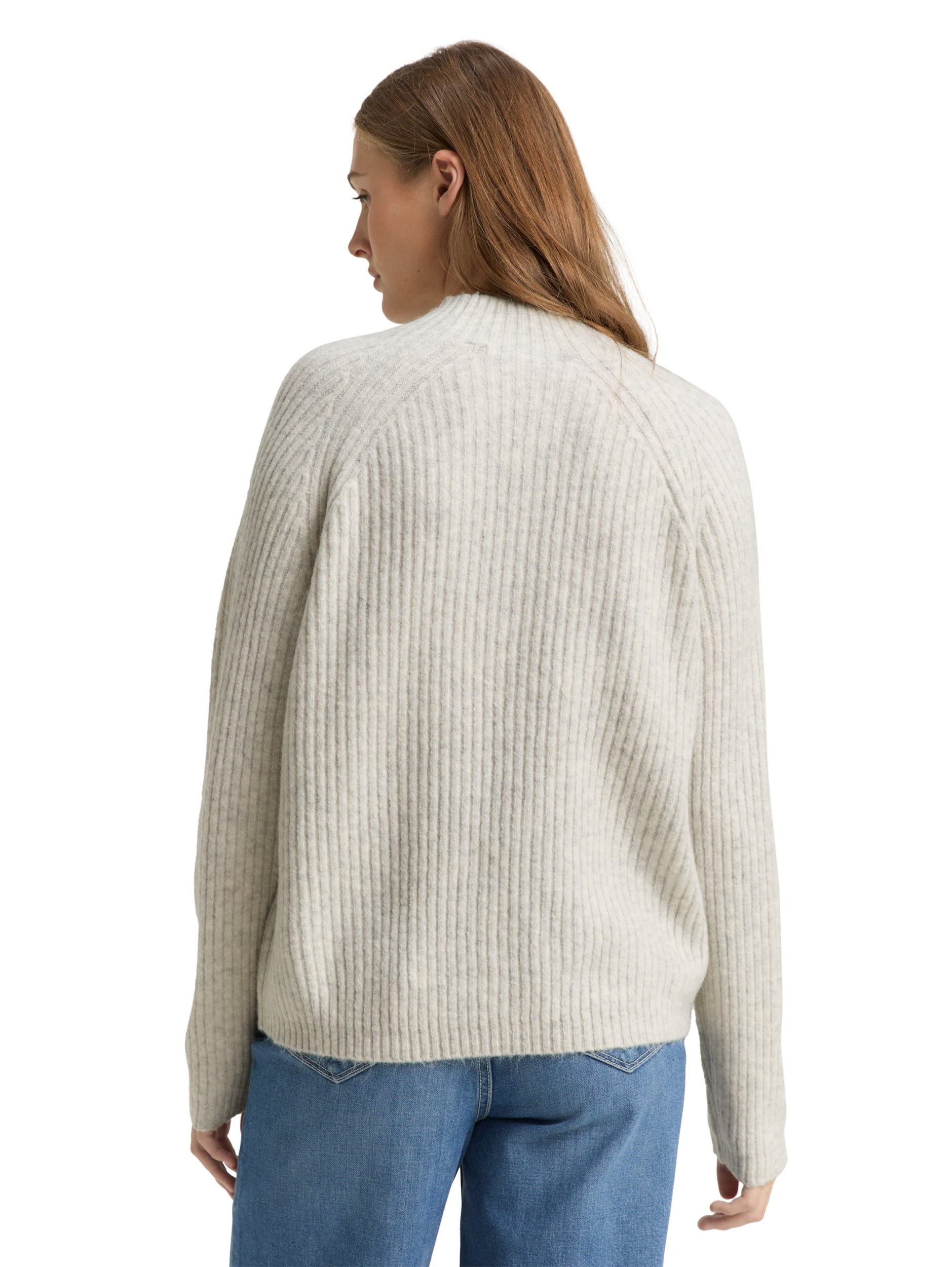 TOM TAILOR DENIM WOMEN cozy mock neck pullover Freizeitpullover TOM TAILOR DENIM WOMEN