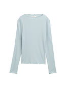 TOM TAILOR DENIM WOMEN rib T-shirt with frill edge Freizeitshirts /-blusen TOM TAILOR DENIM WOMEN 13733 XS