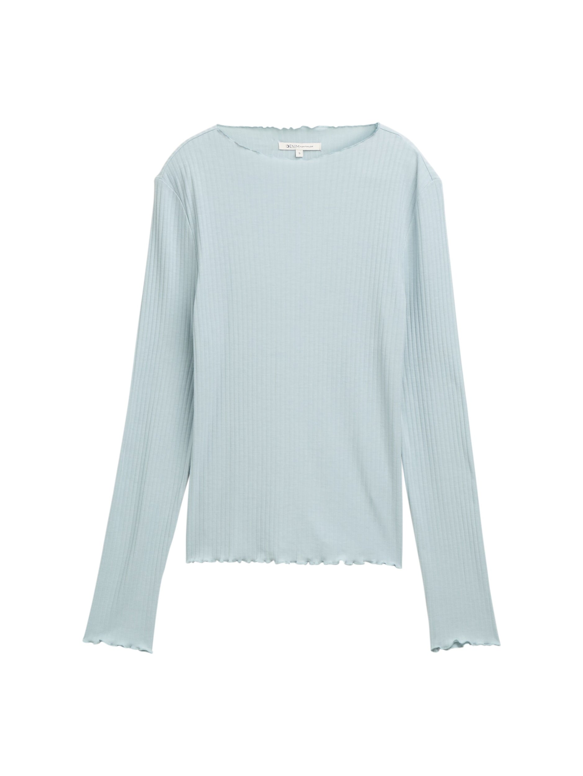 TOM TAILOR DENIM WOMEN rib T-shirt with frill edge Freizeitshirts /-blusen TOM TAILOR DENIM WOMEN 13733 XS