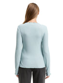 TOM TAILOR DENIM WOMEN rib T-shirt with frill edge Freizeitshirts /-blusen TOM TAILOR DENIM WOMEN