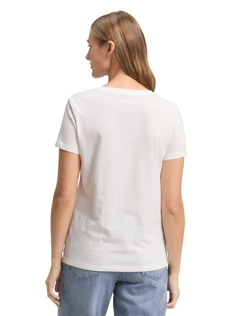 TOM TAILOR DENIM WOMEN basic T-Shirt m. Print Freizeitshirts /-blusen TOM TAILOR DENIM WOMEN