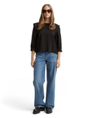 TOM TAILOR DENIM WOMEN Blouse with sleeve detail Freizeitshirts /-blusen TOM TAILOR DENIM WOMEN