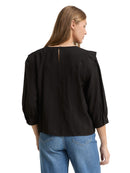 TOM TAILOR DENIM WOMEN Blouse with sleeve detail Freizeitshirts /-blusen TOM TAILOR DENIM WOMEN