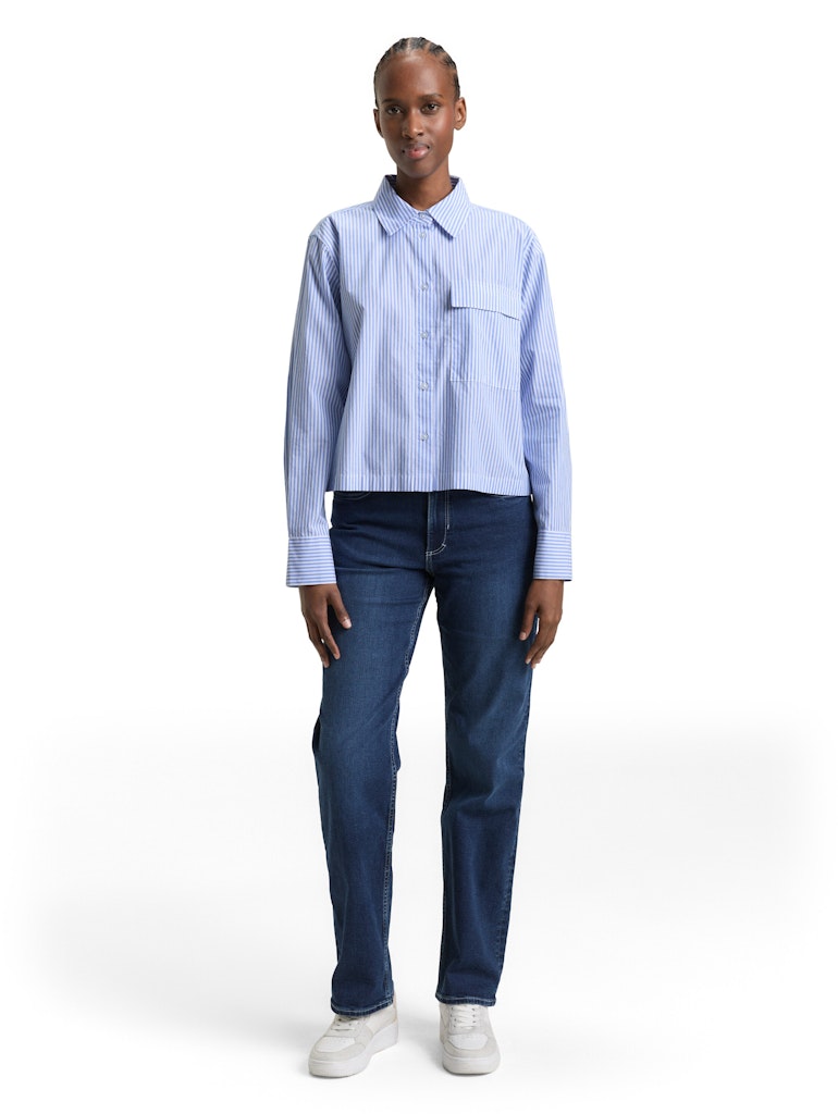 TOM TAILOR DENIM WOMEN boxy poplin shirt with details Freizeitshirts /-blusen TOM TAILOR DENIM WOMEN