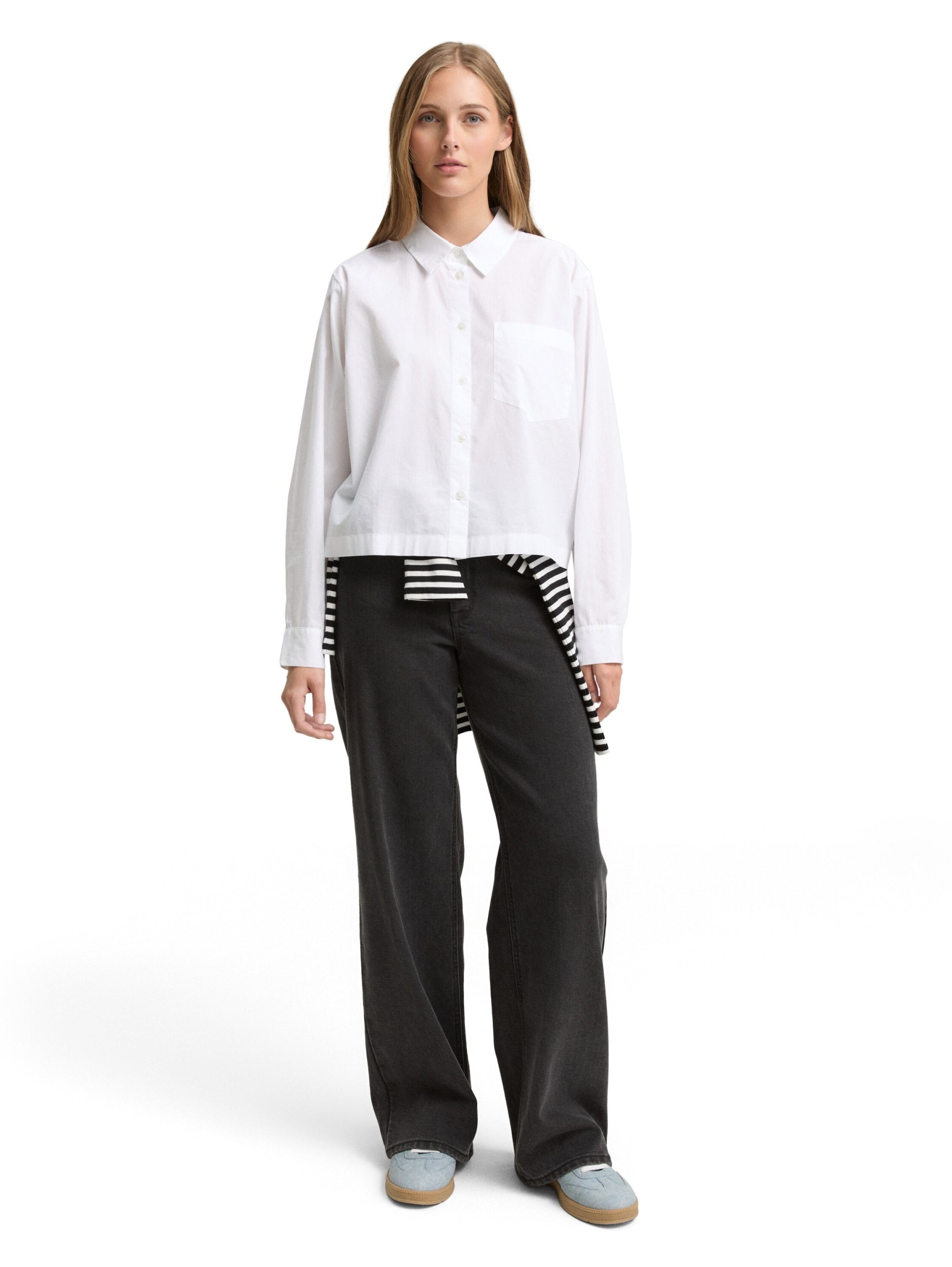 TOM TAILOR DENIM WOMEN boxy poplin shirt with pocket Freizeitshirts /-blusen TOM TAILOR DENIM WOMEN