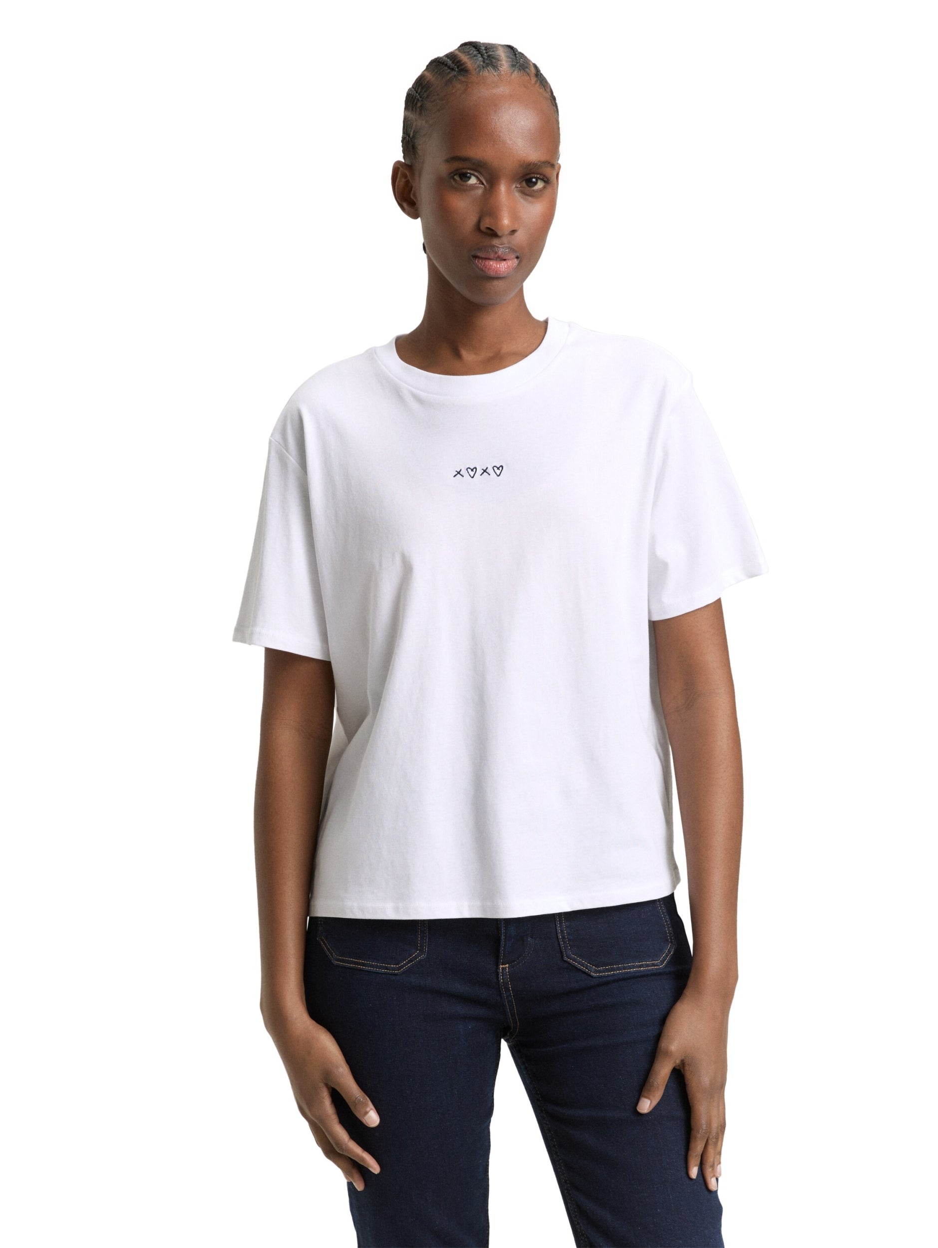 TOM TAILOR DENIM WOMEN Easy shortsleevee viscose Freizeitshirts /-blusen TOM TAILOR DENIM WOMEN