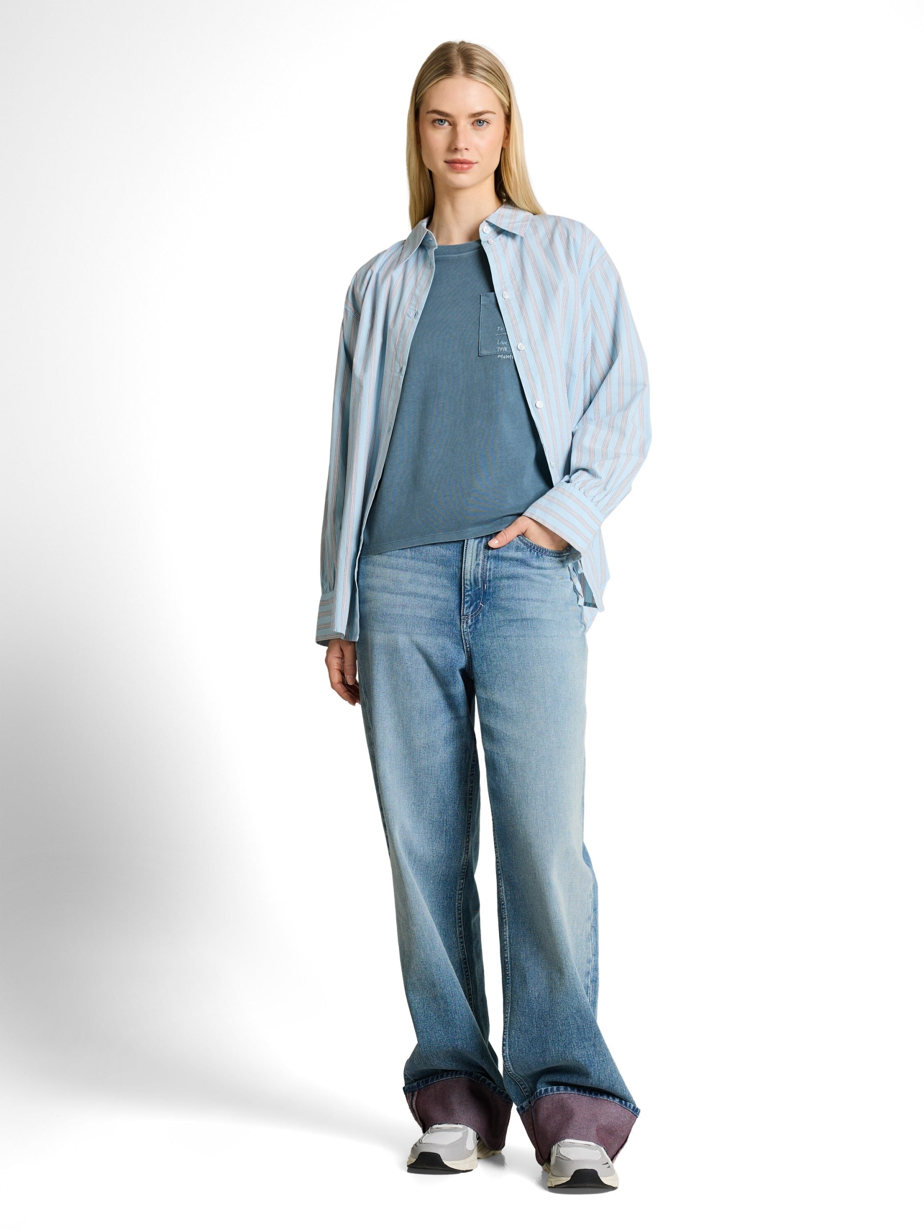 TOM TAILOR DENIM WOMEN Dyed boxy T-shirt Freizeitshirts /-blusen TOM TAILOR DENIM WOMEN