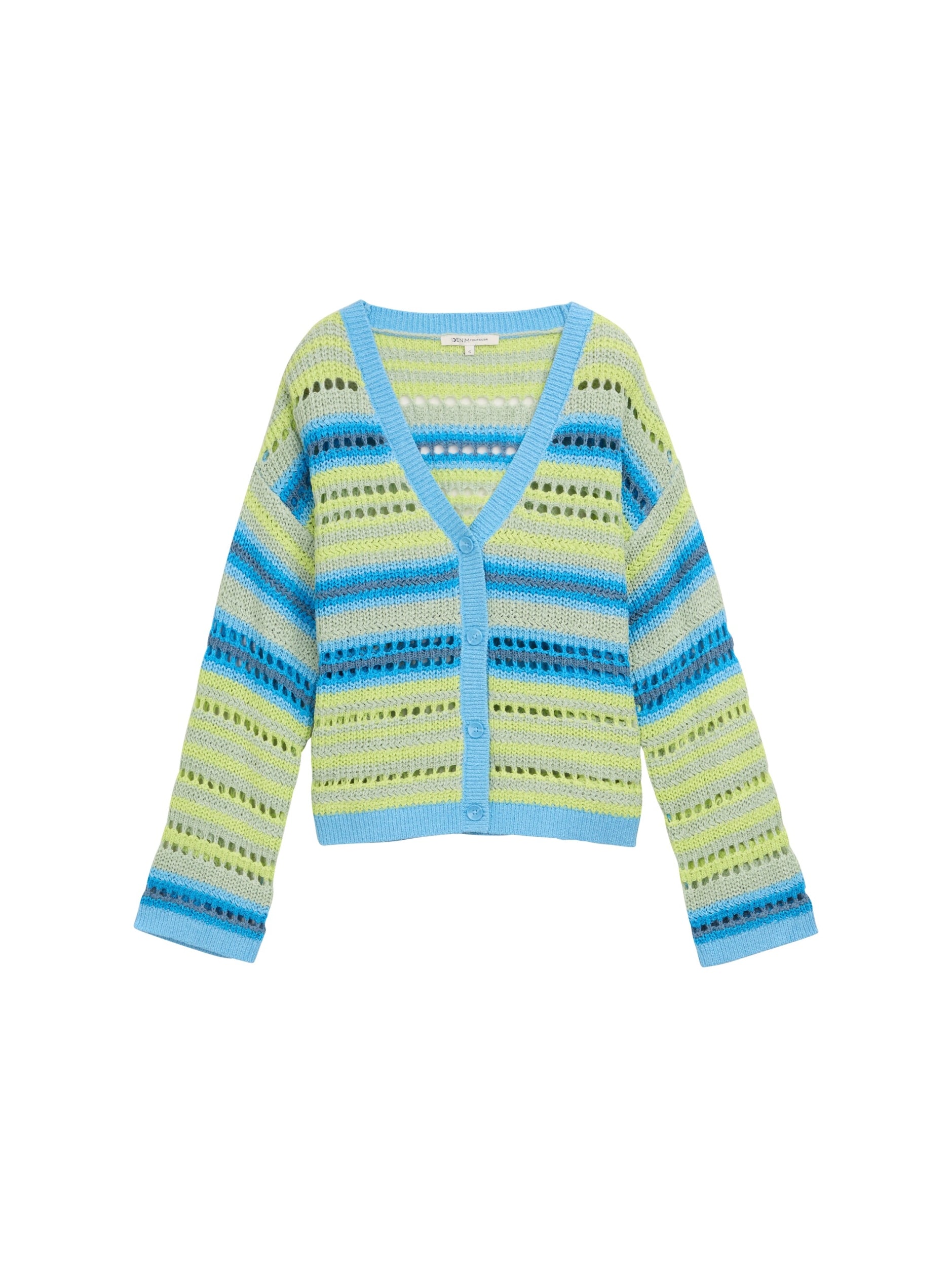 TOM TAILOR DENIM WOMEN open knit cardigan Freizeitpullover TOM TAILOR DENIM WOMEN 37820 XS