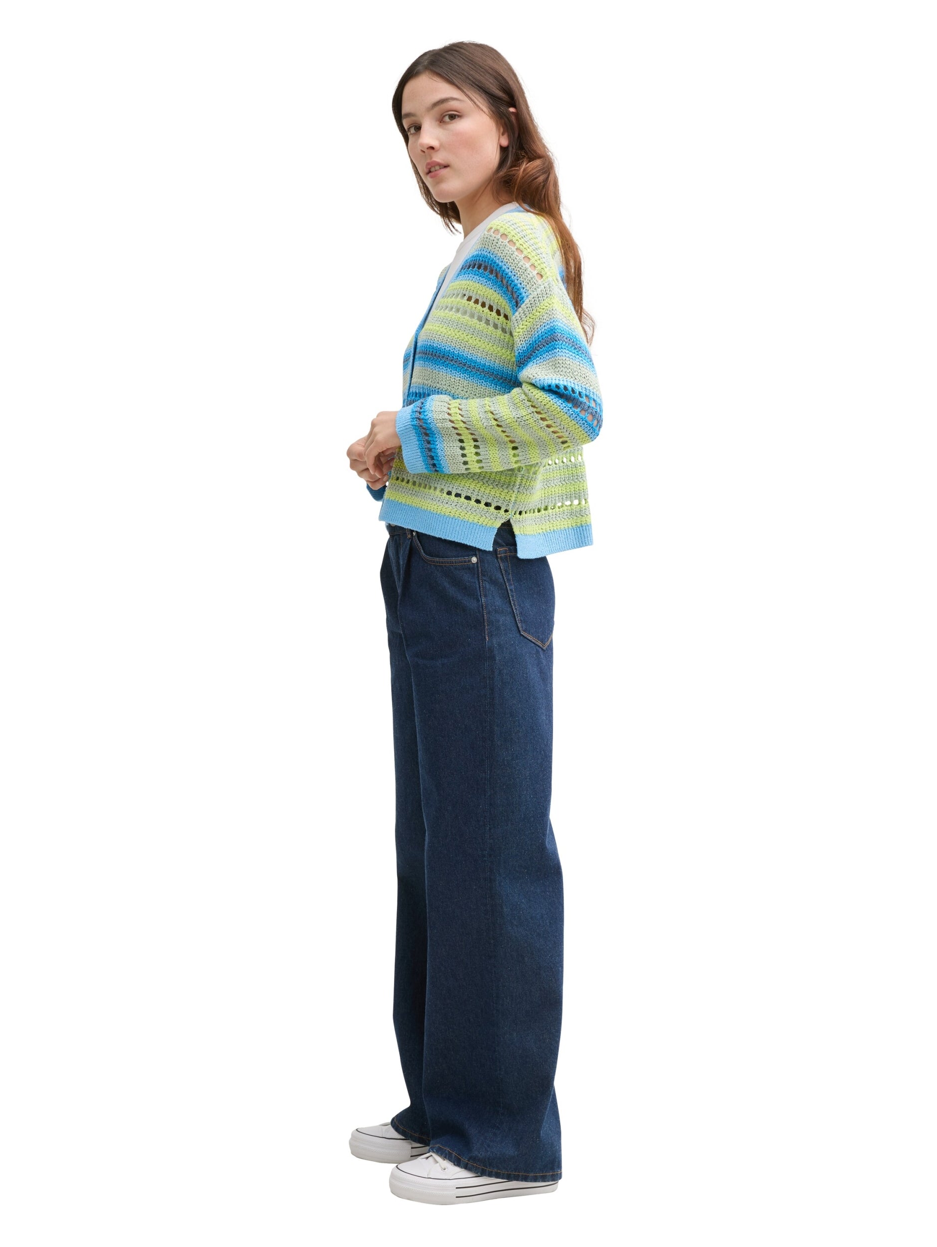 TOM TAILOR DENIM WOMEN open knit cardigan Freizeitpullover TOM TAILOR DENIM WOMEN
