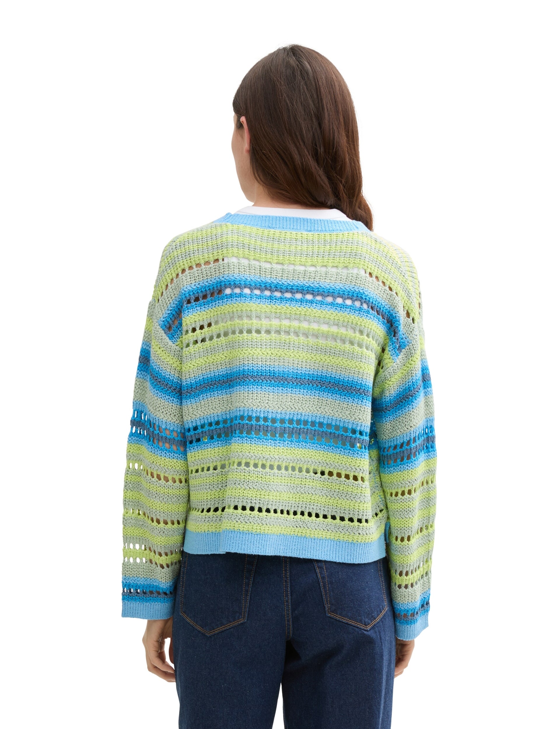 TOM TAILOR DENIM WOMEN open knit cardigan Freizeitpullover TOM TAILOR DENIM WOMEN