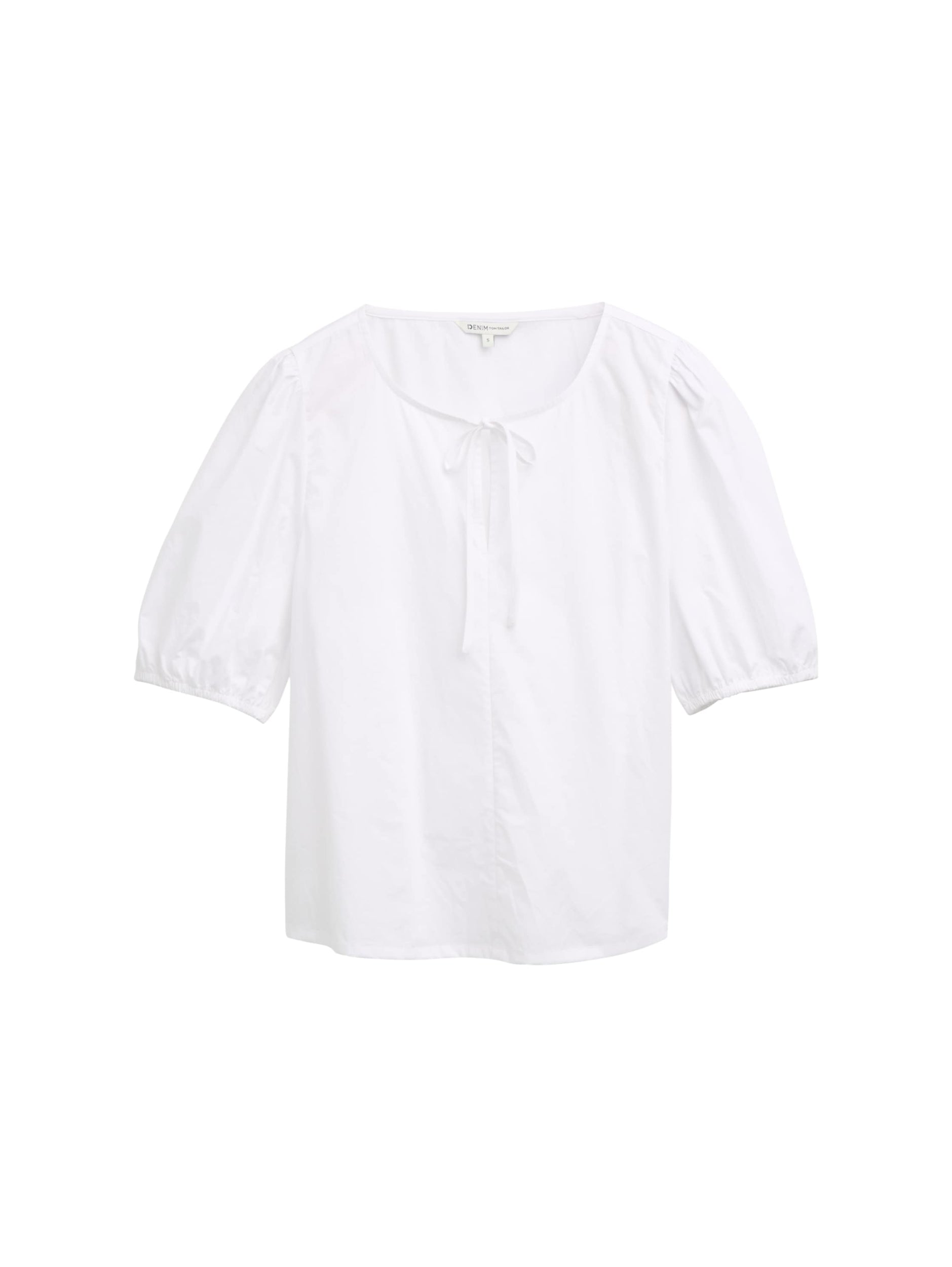 TOM TAILOR DENIM WOMEN poplin blouse with bow detail Freizeitshirts /-blusen TOM TAILOR DENIM WOMEN 20000 XS