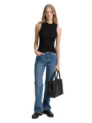 TOM TAILOR DENIM WOMEN rib top with stand up collar Freizeitshirts /-blusen TOM TAILOR DENIM WOMEN