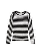 TOM TAILOR DENIM WOMEN STRIPED INTERLOCK T-SHIRT Freizeitshirts /-blusen TOM TAILOR DENIM WOMEN 32575 XS