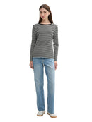 TOM TAILOR DENIM WOMEN STRIPED INTERLOCK T-SHIRT Freizeitshirts /-blusen TOM TAILOR DENIM WOMEN