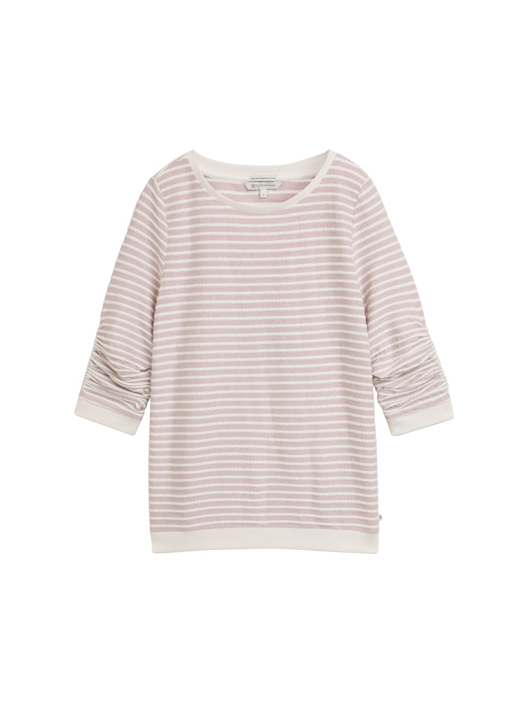 TOM TAILOR DENIM WOMEN striped jacquard sweatshirt Freizeitpullover TOM TAILOR DENIM WOMEN 38543 XS