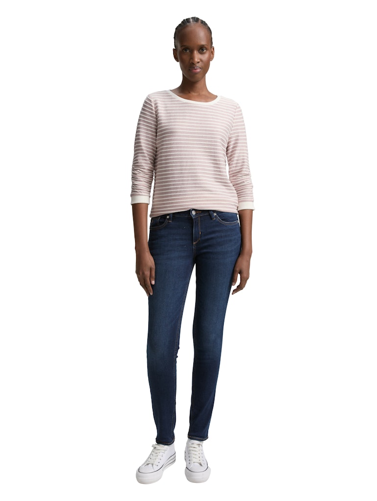 TOM TAILOR DENIM WOMEN striped jacquard sweatshirt Freizeitpullover TOM TAILOR DENIM WOMEN