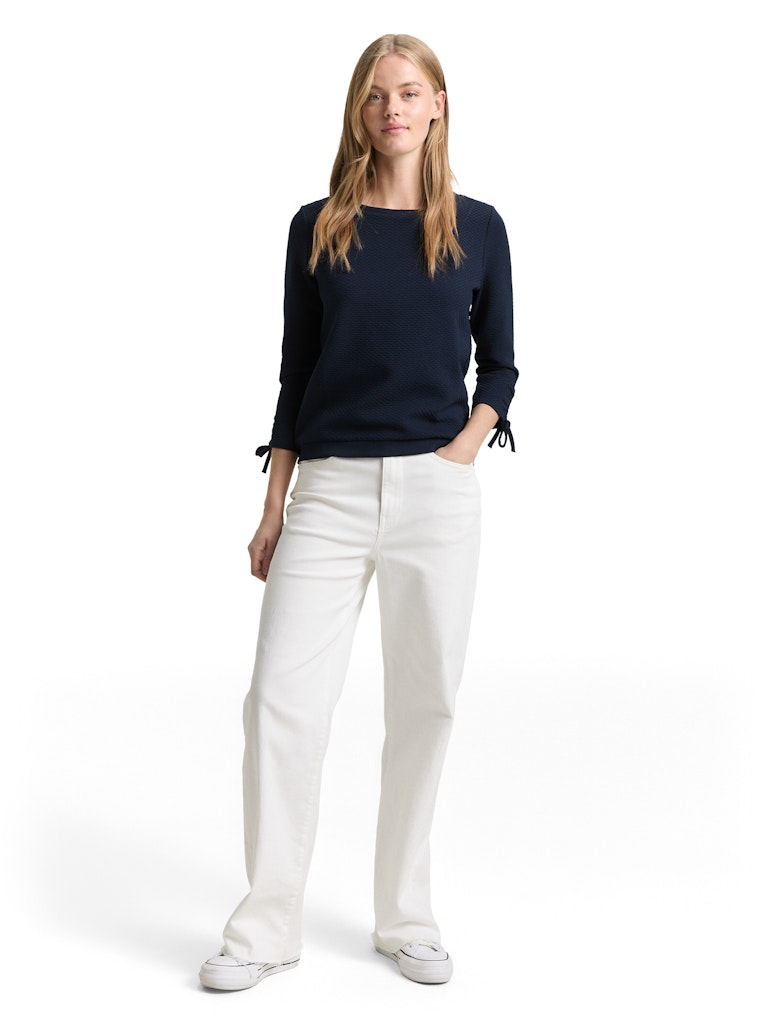TOM TAILOR DENIM WOMEN Sweatshirt w. sleeve detail Freizeitpullover TOM TAILOR DENIM WOMEN