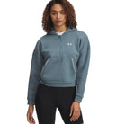 UNDER ARMOUR RIVAL FLC PIPED HZ HOODIE Freizeitpullover UNDER ARMOUR JASPER BLUE XS