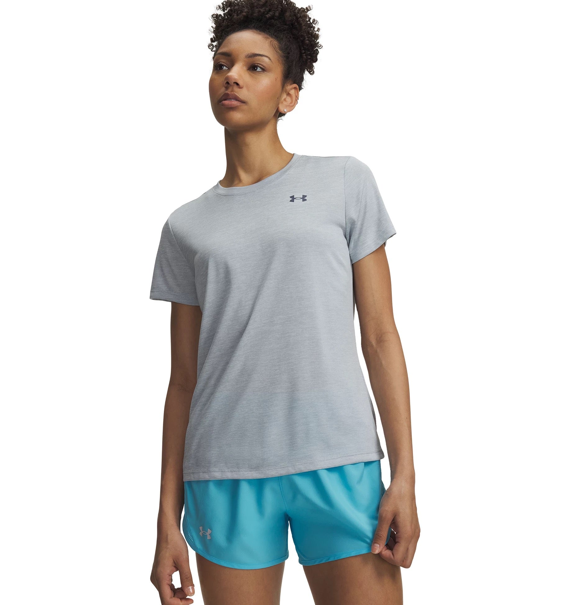 UNDER ARMOUR TECH SSC- TWIST Trainingsshirts UNDER ARMOUR BLUE FOG XS