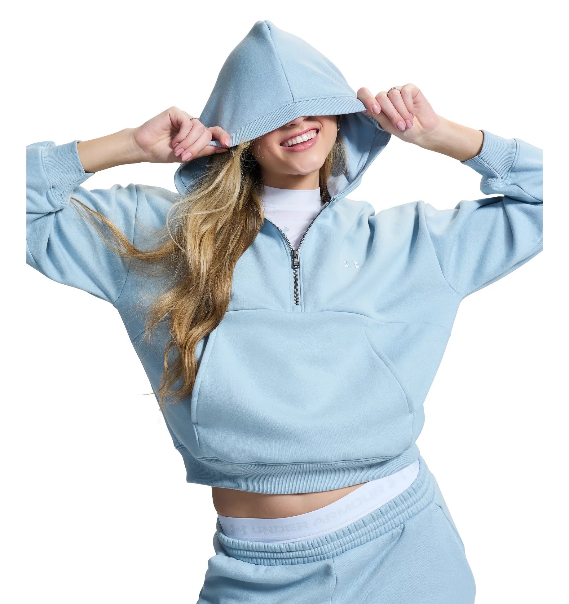 UNDER ARMOUR UA ICON FLEECE HZ HOODIE Freizeitpullover UNDER ARMOUR BLUE FOG XS