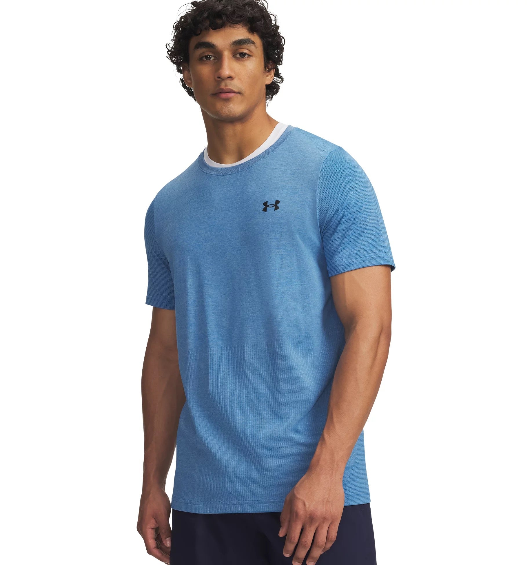 UNDER ARMOUR VANISH SEAMLESS SS Trainingsshirts UNDER ARMOUR AEGEAN BLUE S