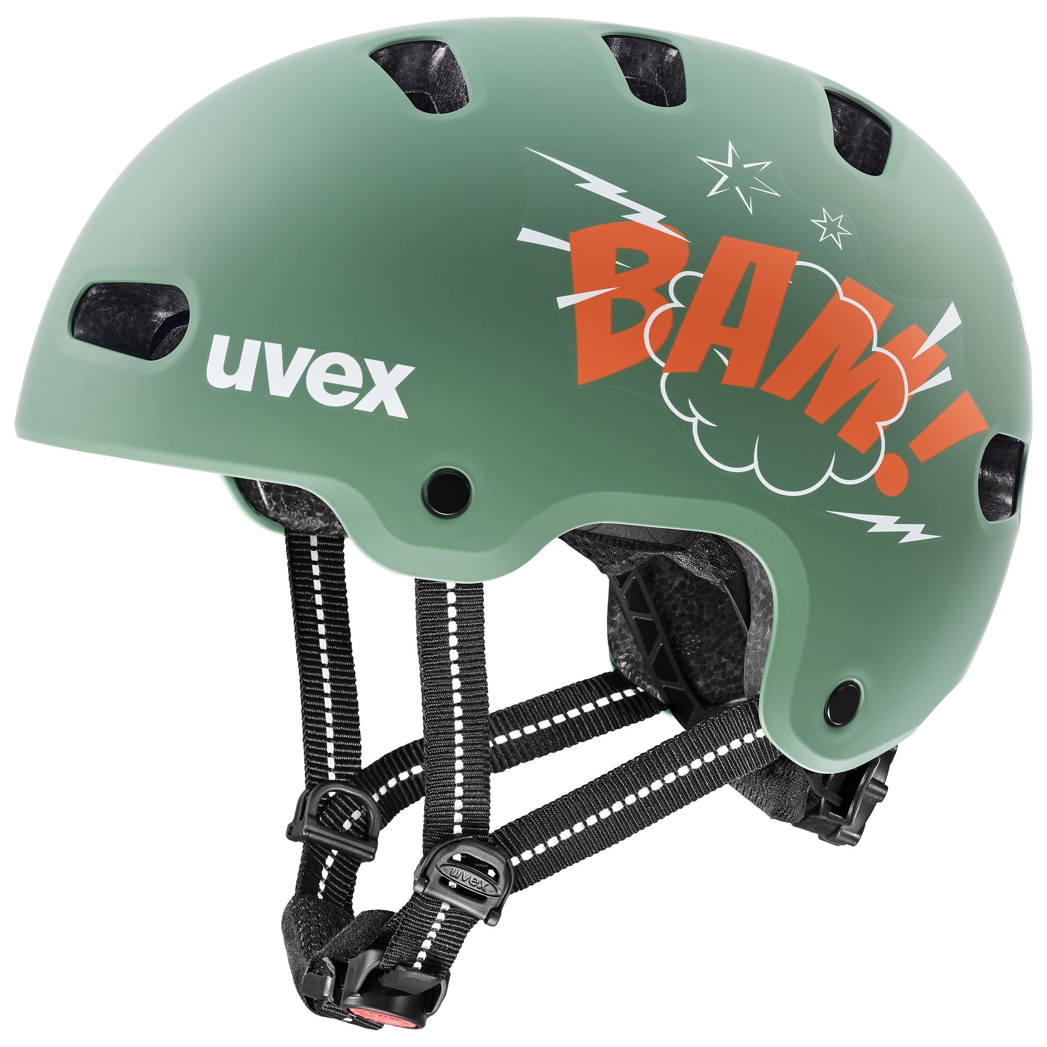UVEX uvex kid 4 style Fahrradhelme & Schoner UVEX moss green-papya matt 55