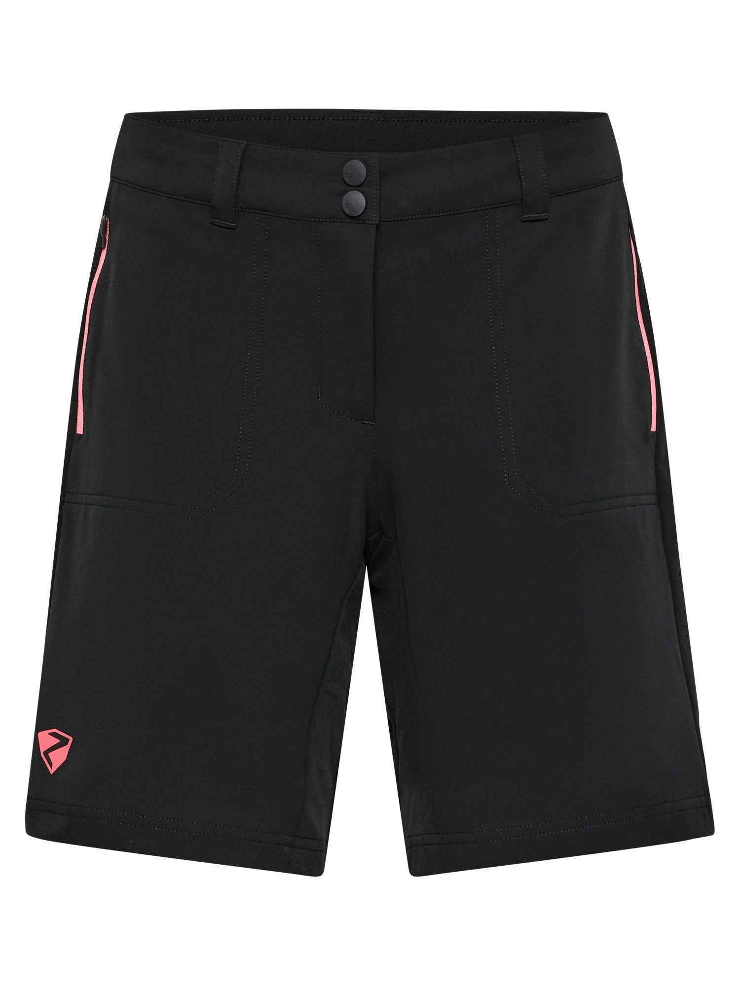 ZIENER NAKOA X-Function shorts lady Fahrradhosen ZIENER black.strawberry sorbet 36