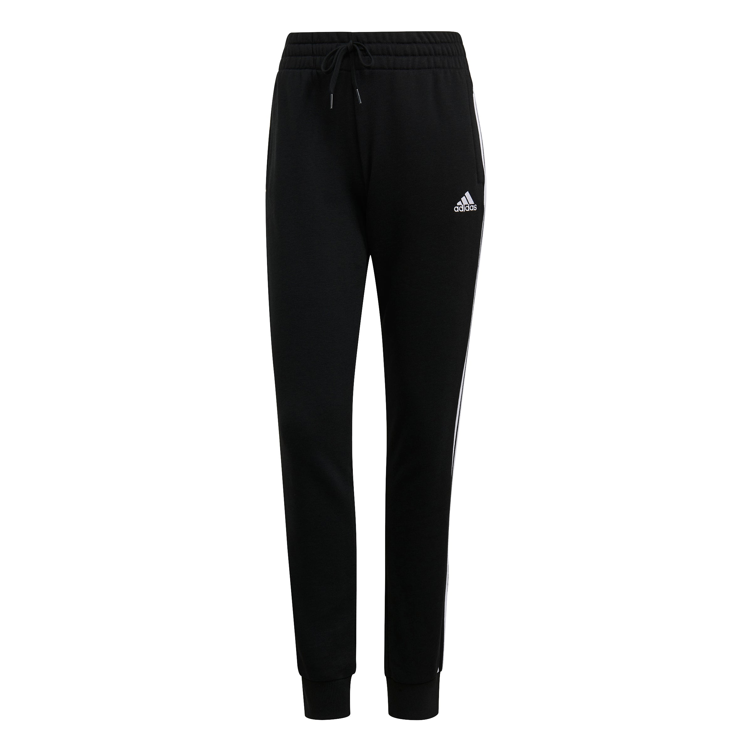ADIDAS Damen Trainingshose "3 Streifen Essential" Slim Tapered" Trainingshosen & Jogginghosen ADIDAS BLACK/WHITE XS