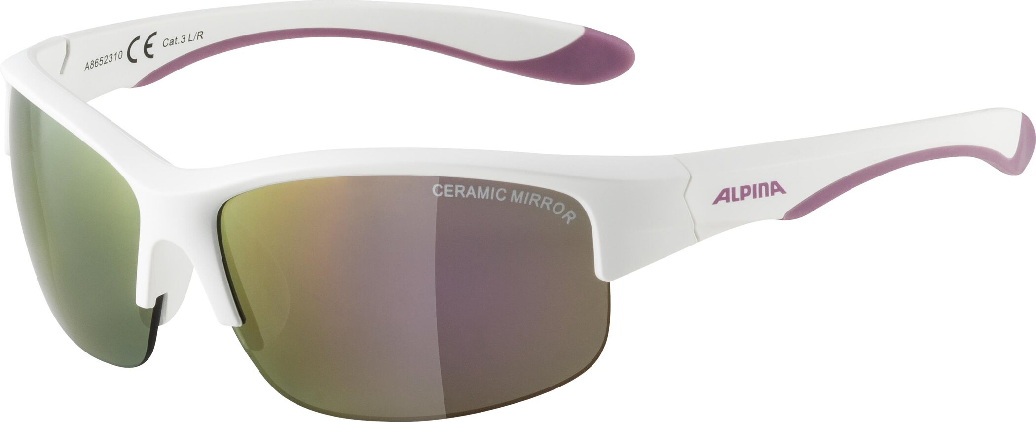 ALPINA FLEXXY YOUTH HR Fahrradbrillen ALPINA white purple matt -