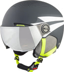 ALPINA Kinder Helm ZUPO VISOR Skihelme ALPINA 32 charcoal-neon matt 51