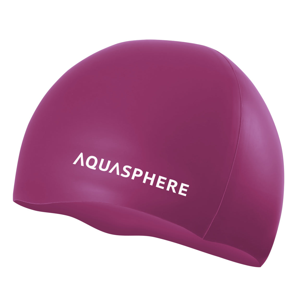 AQUASPHERE PLAIN SILICONE CAP Badekappe AQUASPHERE 2209 DARK PINK WHITE -