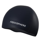AQUASPHERE PLAIN SILICONE CAP Badekappe AQUASPHERE 0901 WHITE BLACK -