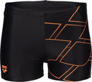 ARENA BOY'S SWIMSUIT JR SHORT GRAPHI Badehose ARENA BLACK-SOFT GREEN 164