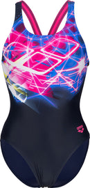 ARENA WOMEN'S SWIMSUIT V BACK PLACEM Badeanzug ARENA NAVY-FREAK ROSE 36