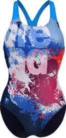 ARENA WOMEN'S ARENA WAVES BREAKING S Badeanzug ARENA NAVY MULTI-NAVY-TURQUOISE 36