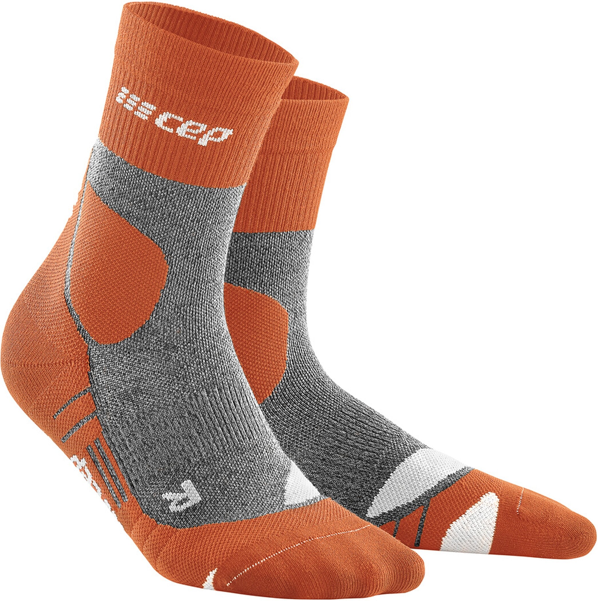 CEP Herren Hiking Merino Mid Cut Socks Wandersocken CEP sunset/grey III