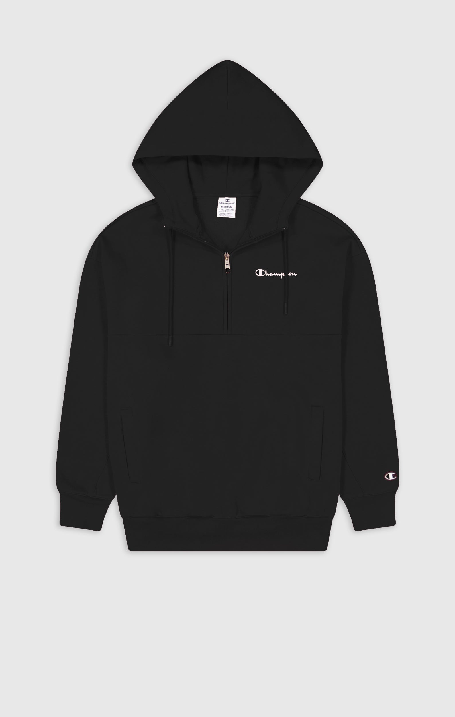 Hooded half outlet zip champion