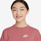 NIKE G NSW CLUB FLC OVRSZD CREW LBR Trainingsjacken NIKE ADOBE/WHITE S