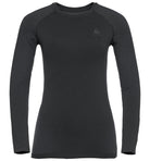 ODLO Damen Unterhemd BL TOP Crew neck l/s PERFORMAN Unterhemden ODLO 60212 black - new odlo graphit XS