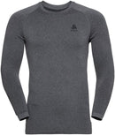 ODLO Herren Unterhemd BL TOP Crew neck l/s PERFORMAN Unterhemden ODLO 15701 grey melange - black L